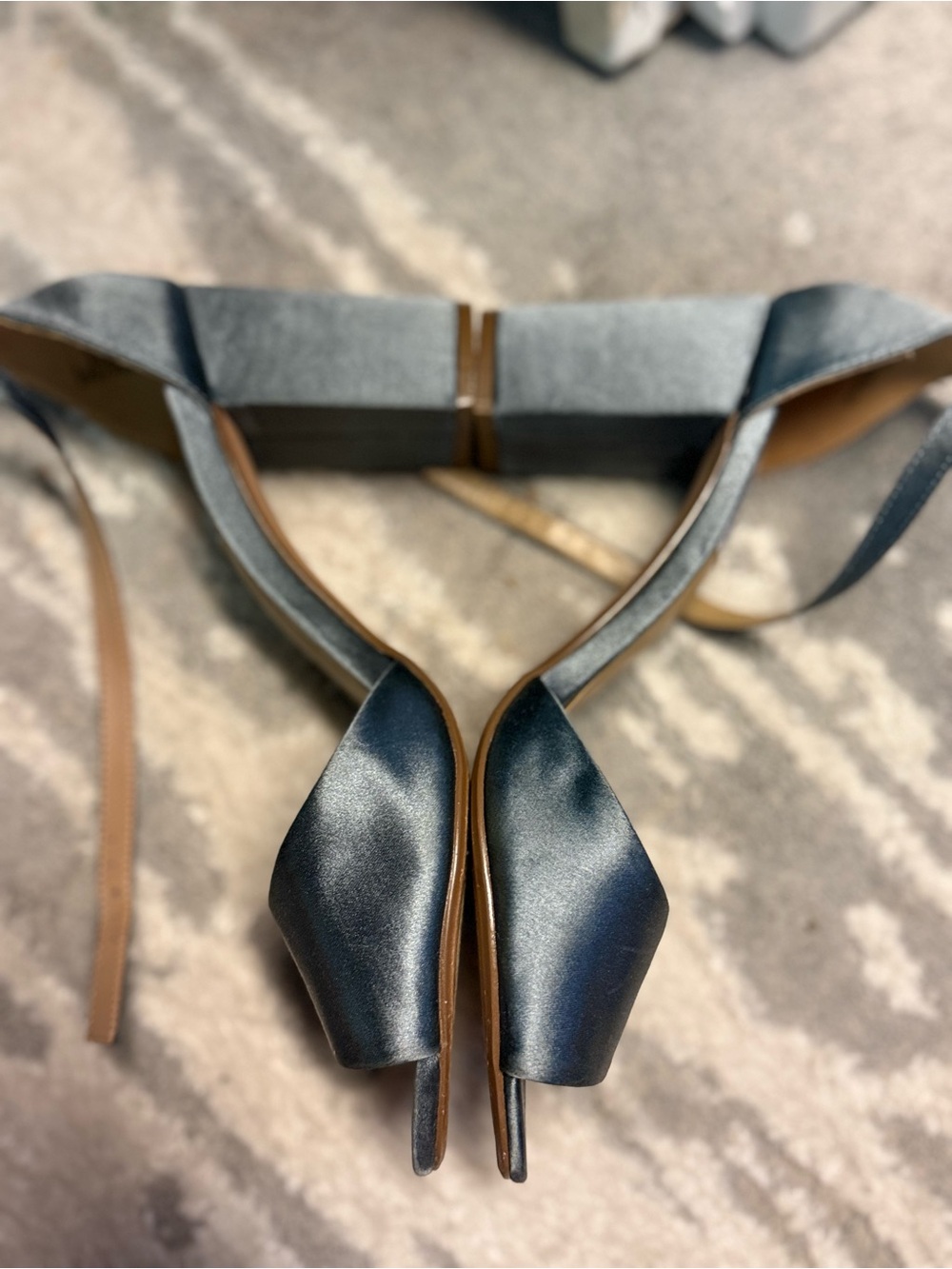 Steve Madden Satin Heels with Thin Ankle Strap